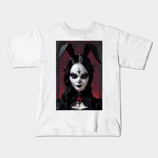 Beautiful gothic bunny girl Kids T-Shirt